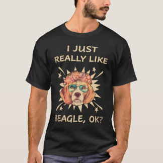 25 Ik vind Beagle gewoon echt leuk T-shirt