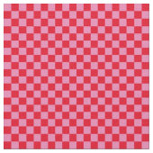.25 Inch Controles Roze en Rode Checkerboard Stof (Close Up)