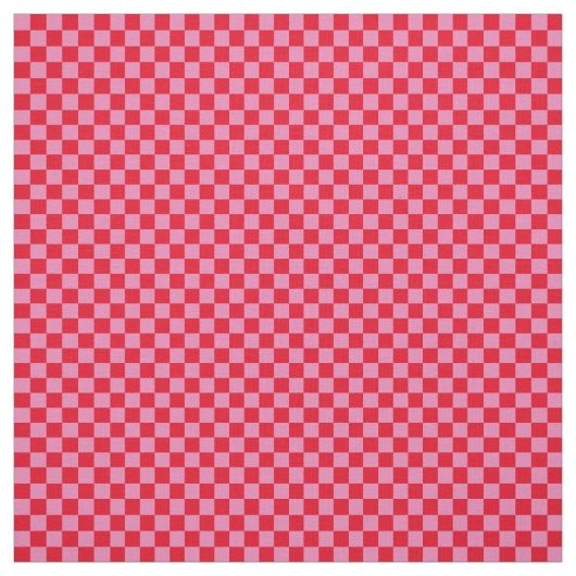 .25 Inch Controles Roze en Rode Checkerboard Stof (Swatch)