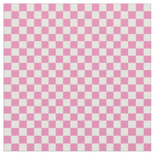 .25 Inch Controles Roze en Wit Checkerboard Stof