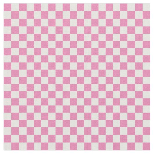 .25 Inch Controles Roze en Wit Checkerboard Stof (Close Up)