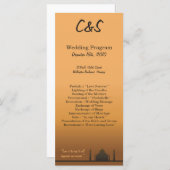 25 Indiase droom huwelijksprogramma's Programmakaart (Voorkant / Achterkant)