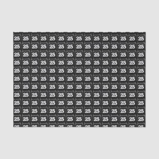25 inzake zwart tissuepapier (Voorkant)