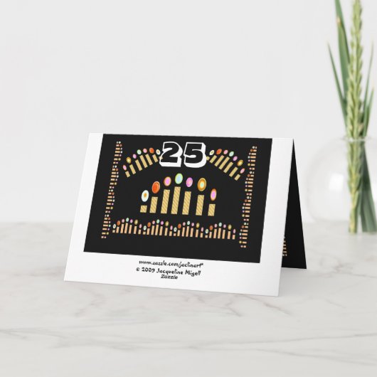 25 is je geluksgetal...Happy 25th Birthday! Kaart (Achterkant)