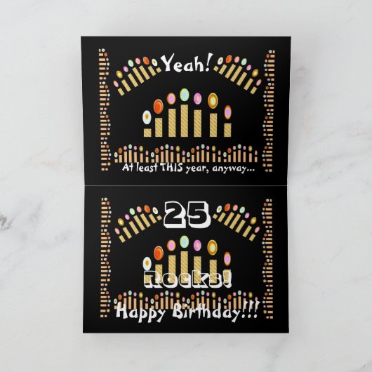 25 is je geluksgetal...Happy 25th Birthday! Kaart (Binnen)