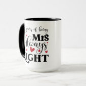 25 jaar als mevrouw Altijd goed vrouw Jubileum Mok (Voorkant links)