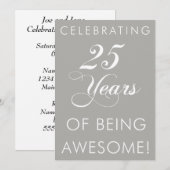 25 Jaar Awesome Uitnodiging (Voorkant / Achterkant)