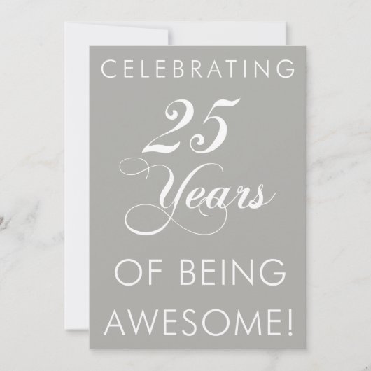 25 Jaar Awesome Vieren Uitnodiging (Voorkant)