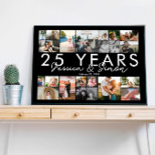25 jaar bruiloft jubileum fotocollage bewerkbaar poster