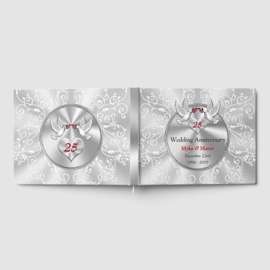 25 jaar bruiloft Jubileum gastenboek (Volledig)