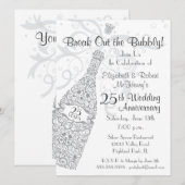 25 jaar Champagne Celebration Kaart (Voorkant / Achterkant)