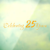 25 jaar durende Windows Cling Raamsticker (Vel 3)