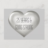 25 jaar en sterk zilveren Jubileum Briefkaart (Voorkant)