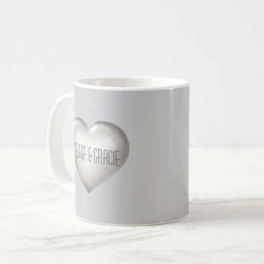 25 jaar en sterk zilveren Jubileum Koffiemok (Voorkant links)