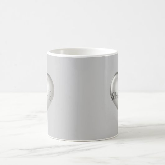 25 jaar en sterk zilveren Jubileum Koffiemok (Center)