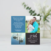 25 jaar foto jubileum uitnodiging (Staand voorkant)