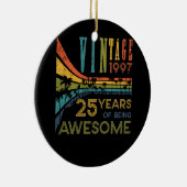 25 jaar  geboortedag 1997 25e verjaardag keramisch ornament (Rechts)