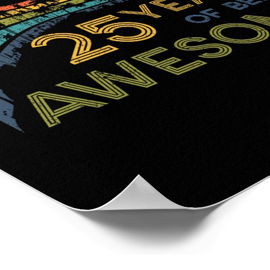 25 jaar  geboortedag 1997 25e verjaardag poster (Hoek)