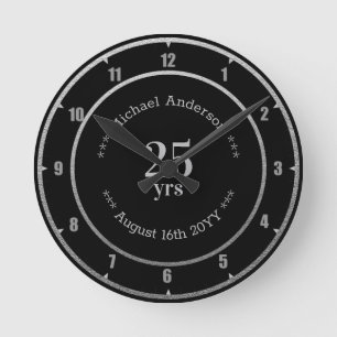 25 jaar gepersonaliseerde ronde jubiläumsklok klok