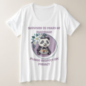25 jaar getrouwd – Respecteer mijn privacy panda Grote Maat T-shirt (Design voorkant)