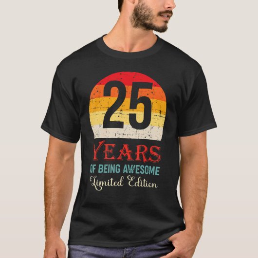 25 jaar Geweldige 25 jarig zijn T-shirt (Voorkant)
