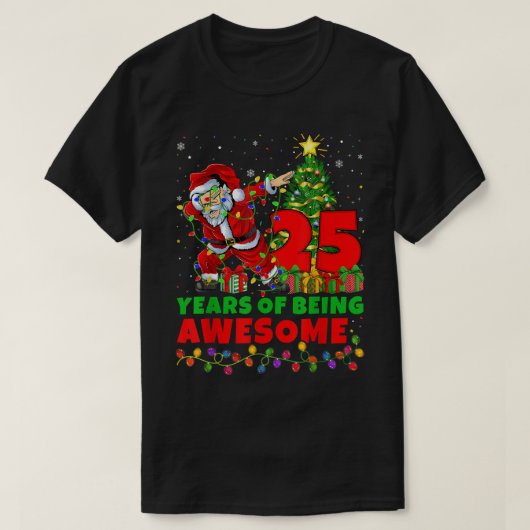 25 jaar Geweldige kerstman, 25 jaar, Chri T-shirt (Design voorkant)