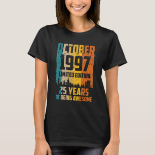 25 jaar Geweldige sinds oktober 1997 T-shirt