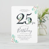 25 jaar groei 25 jaar | Eucalyptus Kaart (Staand voorkant)