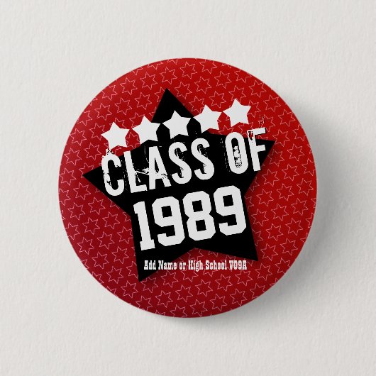 25 jaar High School Reunion, JAAR V05A Ronde Button 5,7 Cm (Voorkant)