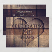 25 jaar huwelijksjubileum unieke uitnodigingen (Voorkant / Achterkant)