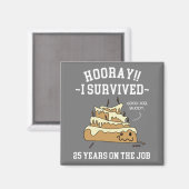 25 Jaar in Dienst 25e Werkjubileum Magneet (Voorkant / Achterkant)