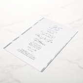 25 jaar Jubilee Birthday 25th Wedding Jubileum Folie Uitnodiging (Gedraaid)