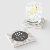 25 jaar Jubileum cadeauideeën, persoonlijke Stenen Onderzetter (Zijkant)