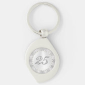 25 jaar Jubileum cadeaus voor haar werk Sleutelhanger (Voorkant)