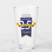 25 Jaar Jubileum Design Glas (Voorkant)