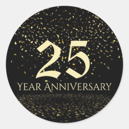 25 jaar Jubileum envelopzegel Ronde Sticker