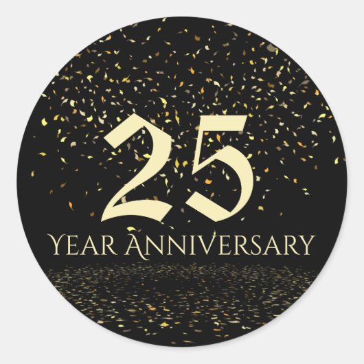 25 jaar Jubileum envelopzegel Ronde Sticker (Voorkant)