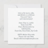 25 jaar Jubileum feest vieren Kaart (Achterkant)