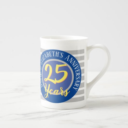 25 jaar Jubileum herdenking Porselein Kop (Rechts)