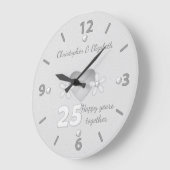 25 jaar jubileum met namen grote klok (Hoek)