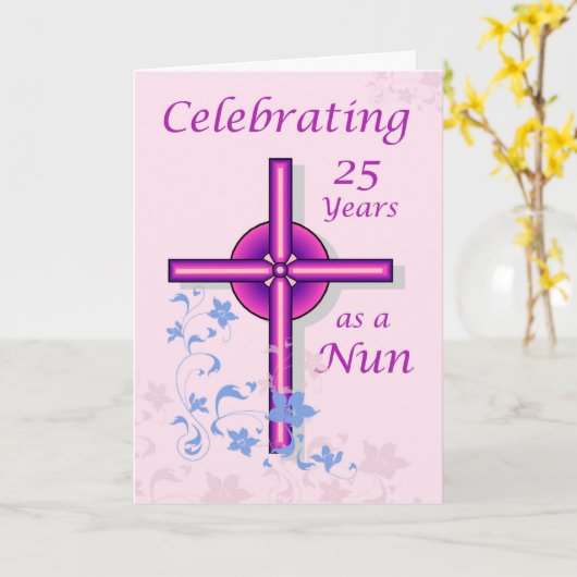 25 jaar Jubileum, non Kaart (Gele Bloem)