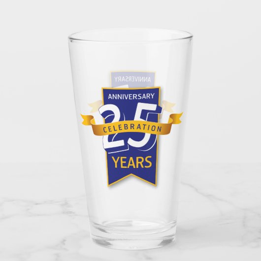 25 jaar Jubileum ontwerpen Glas (Voorkant)