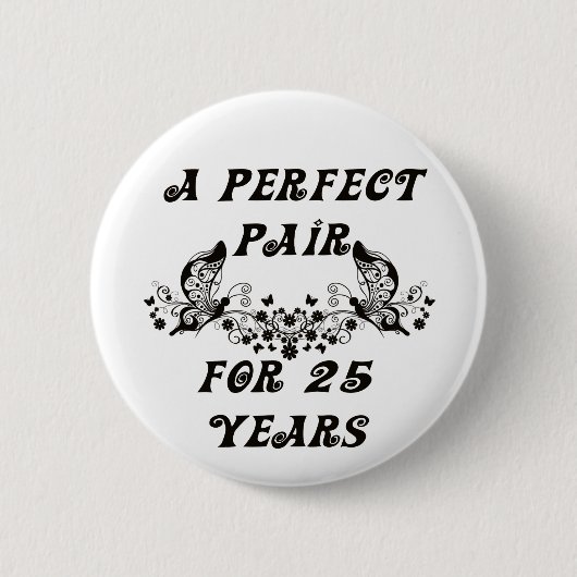 25 jaar Jubileum Ronde Button 5,7 Cm (Voorkant)