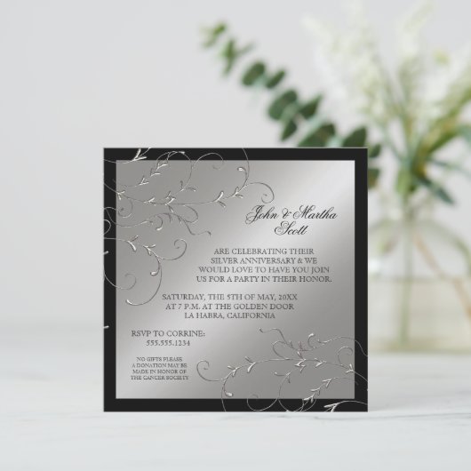 25 jaar jubileum, uitnodiging 25-jarig jubileum (Staand voorkant)