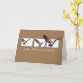 25 jaar Jubileum werknemer Gefeliciteerd Vogel Kaart (Gele Bloem)