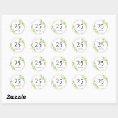 25 jaar jubileumstickers ronde sticker (Vel)