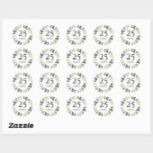 25 jaar jubileumstickers ronde sticker (Vel)