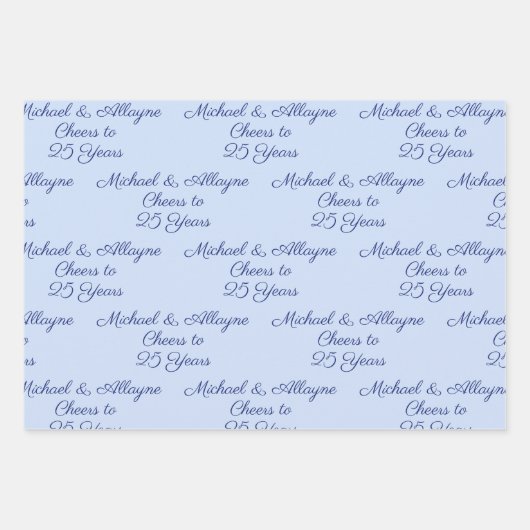 25 jaar Navy Blues 25e Jubileum Inpakpapier Vel (Voorkant 3)