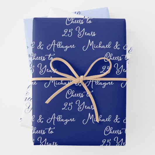 25 jaar Navy Blues 25e Jubileum Inpakpapier Vel (In situ)