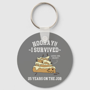 25 jaar op het 25ste Jubileum voor werk Sleutelhanger